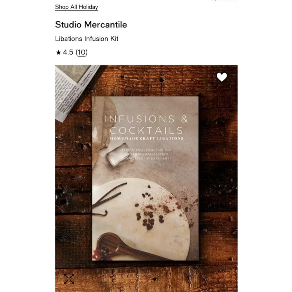 Studio Mercantile Libations Infusion Kit, Handcraft Flavored Spirits at Home